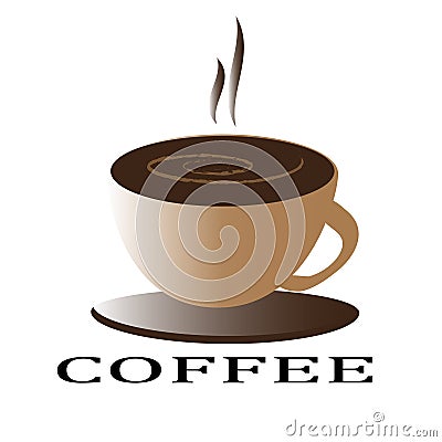 Coffee hot cup icon and logo design Stock Photo