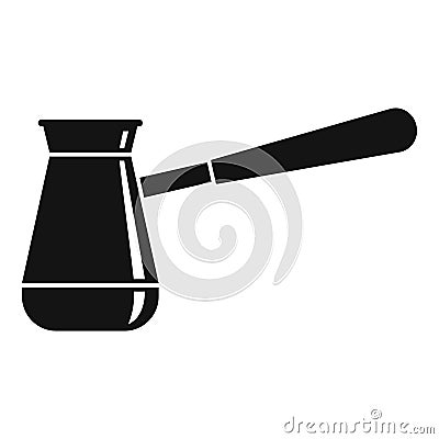 Coffee ibrik icon, simple style Vector Illustration