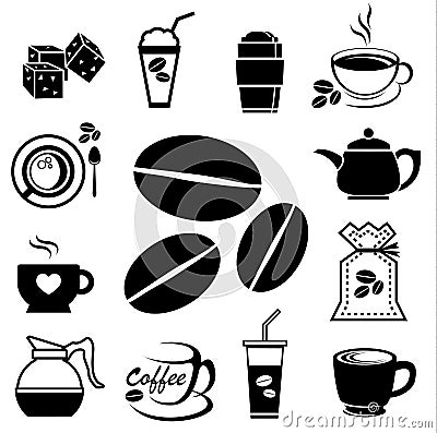 Coffee icon set 01 Vector Illustration