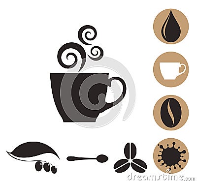 Coffee. Icon Set Vector Illustration