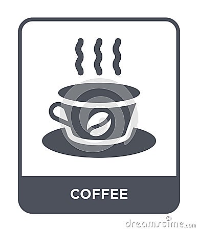 coffee icon in trendy design style. coffee icon isolated on white background. coffee vector icon simple and modern flat symbol for Vector Illustration