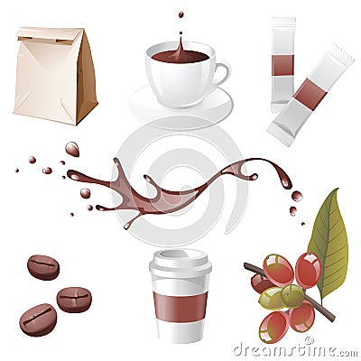 Coffee icons Vector Illustration