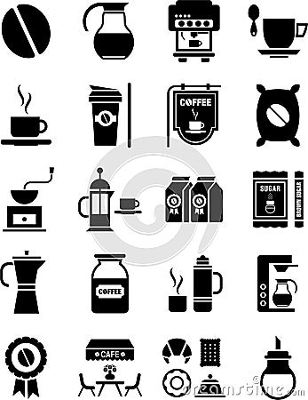 Coffee icons Vector Illustration