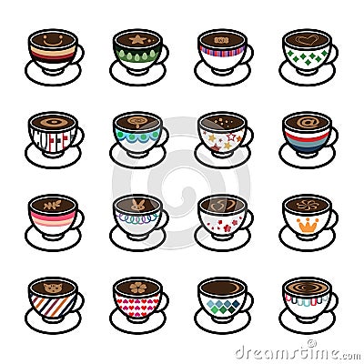 Coffee Icons Stock Photo