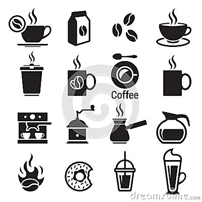 Coffee icons set Stock Photo