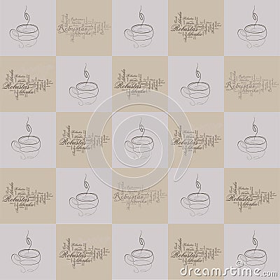 Coffee is an infinite happiness Vector Illustration