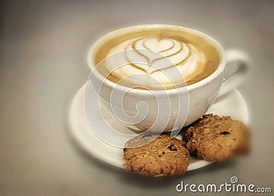 Coffee Latte Art Stock Photo