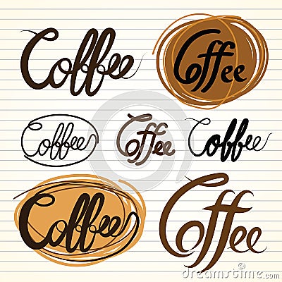 Coffee letter Vector Illustration