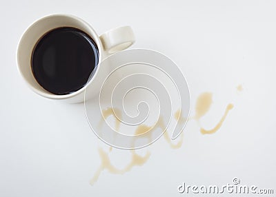 Coffee with LOVE alphabet Stock Photo