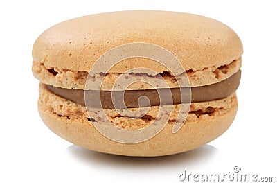 Coffee macaron macaroon cookie dessert from France Stock Photo