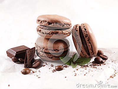 Coffee macaroon Stock Photo