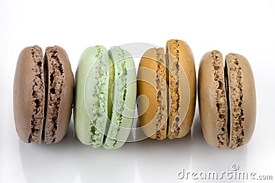 Coffee macaroon on a white background Stock Photo