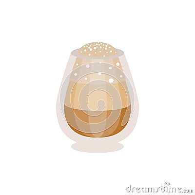 Coffee macchiato in a glass vector Illustration Vector Illustration