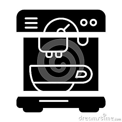 Coffee machine appliance. isolated icon vector illustration. outline design cofee machine for office Vector Illustration