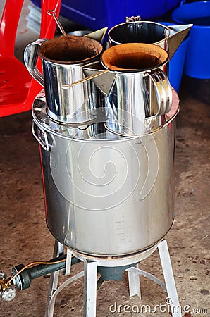 Coffee Machine Thai Style Stock Photo