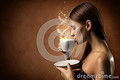Coffee magic Stock Photo