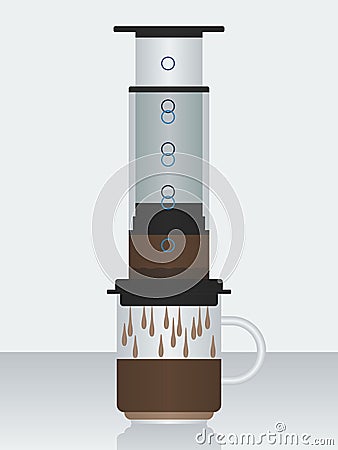 Manual Brewing Coffee Maker Vector Illustration Vector Illustration