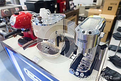 Coffee makers for sale, Seoul Editorial Stock Photo