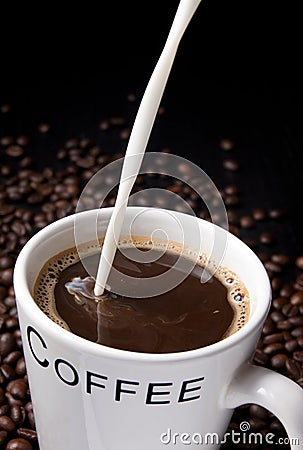 Coffee and milk Stock Photo
