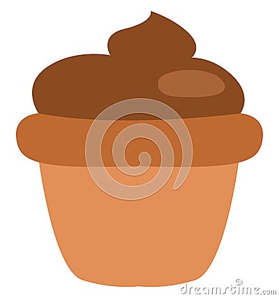 Coffee muffin, icon Vector Illustration