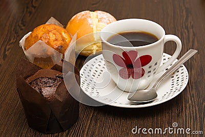 Coffee and muffins Stock Photo