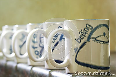 Coffee Mugs Stock Photo