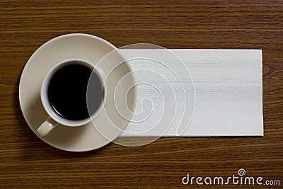 Coffee with napkin Stock Photo