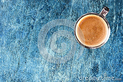 Coffee on old wood wall background. Stock Photo