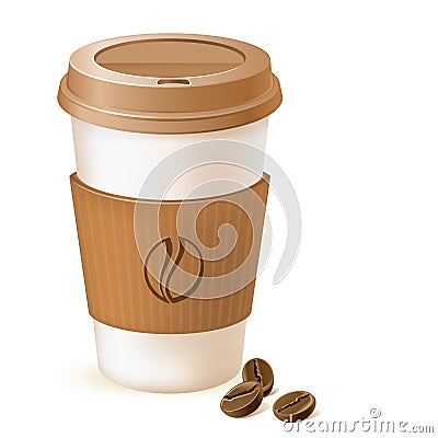 Coffee paper cup Vector Illustration