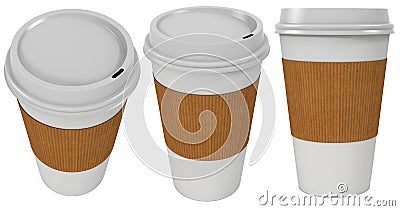 Coffee paper cup Cartoon Illustration