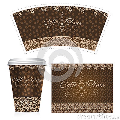 Coffee Paper Cup Vector Illustration