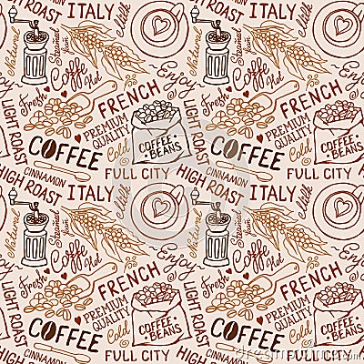 Coffee pattern Vector Illustration