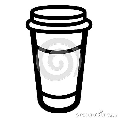 Coffee plastic cup icon Vector Illustration