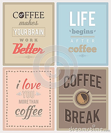 Coffee posters Vector Illustration