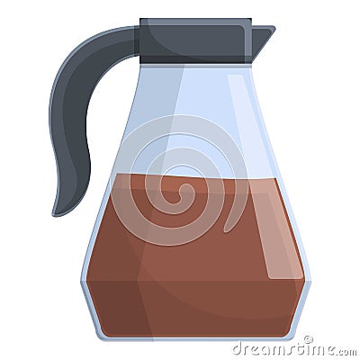 Coffee pot airline icon, cartoon style Vector Illustration