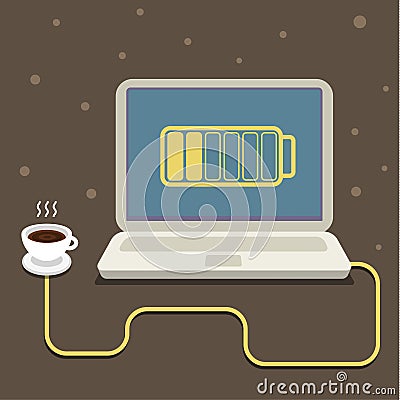 Coffee power Vector Illustration