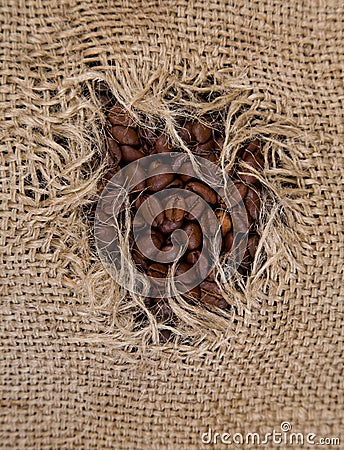 Coffee sack Stock Photo