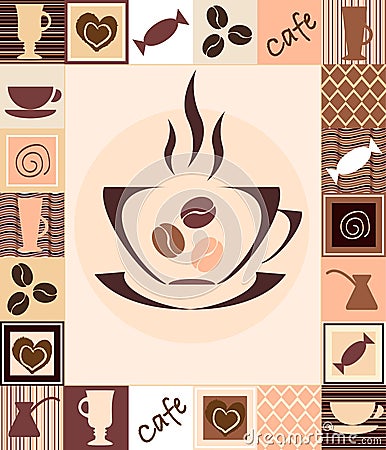 Coffee seamless Vector Illustration