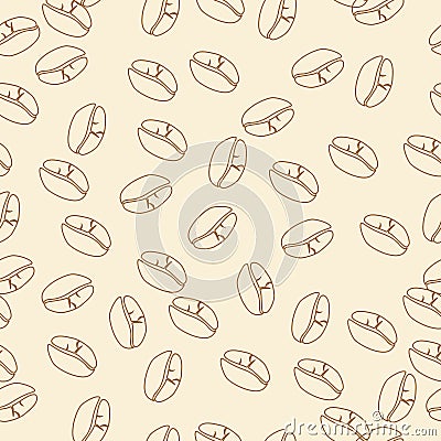 Coffee seamless background for your design Vector Illustration