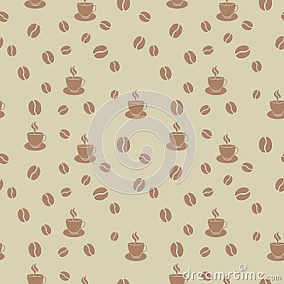 Coffee seamless pattern Vector Illustration