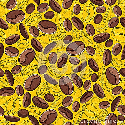 Coffee seamless pattern Stock Photo