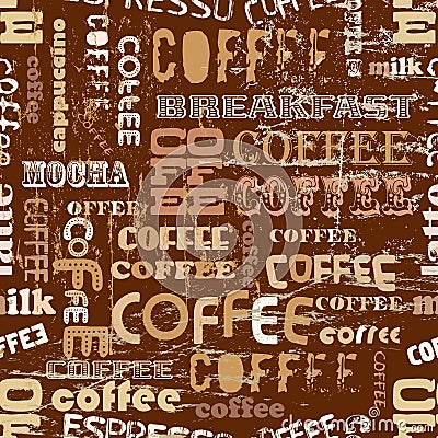 Coffee seamless pattern Vector Illustration