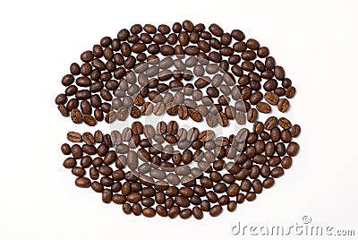 Coffee seed sign Stock Photo