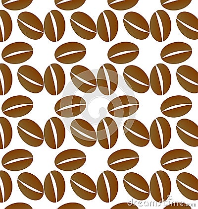 Coffee seeds background Vector Illustration