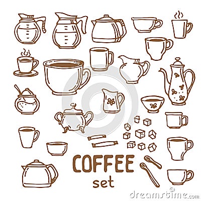 Coffee set-01 Stock Photo