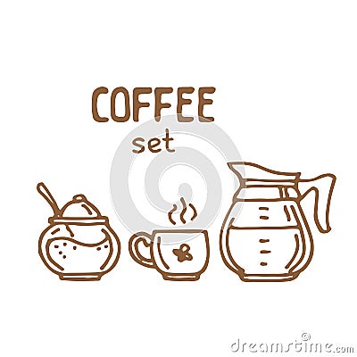 Coffee set-05 Stock Photo