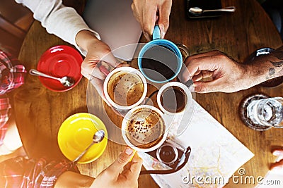 Coffee Shop Cafe Restaurant Latte Cappuccino Concept Stock Photo