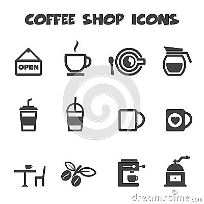 Coffee shop icons Vector Illustration