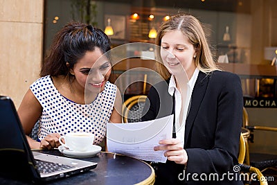 Coffee shop meeting Stock Photo