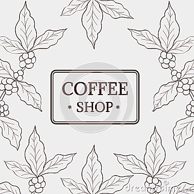 Coffee shop square banner new 2 Vector Illustration